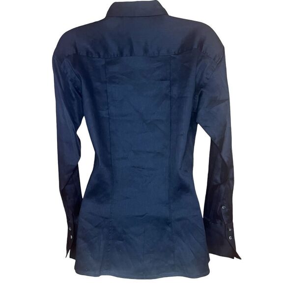 Frame Arie Linen-Blend Shirt in Black NWT Size XS - Picture 6 of 10